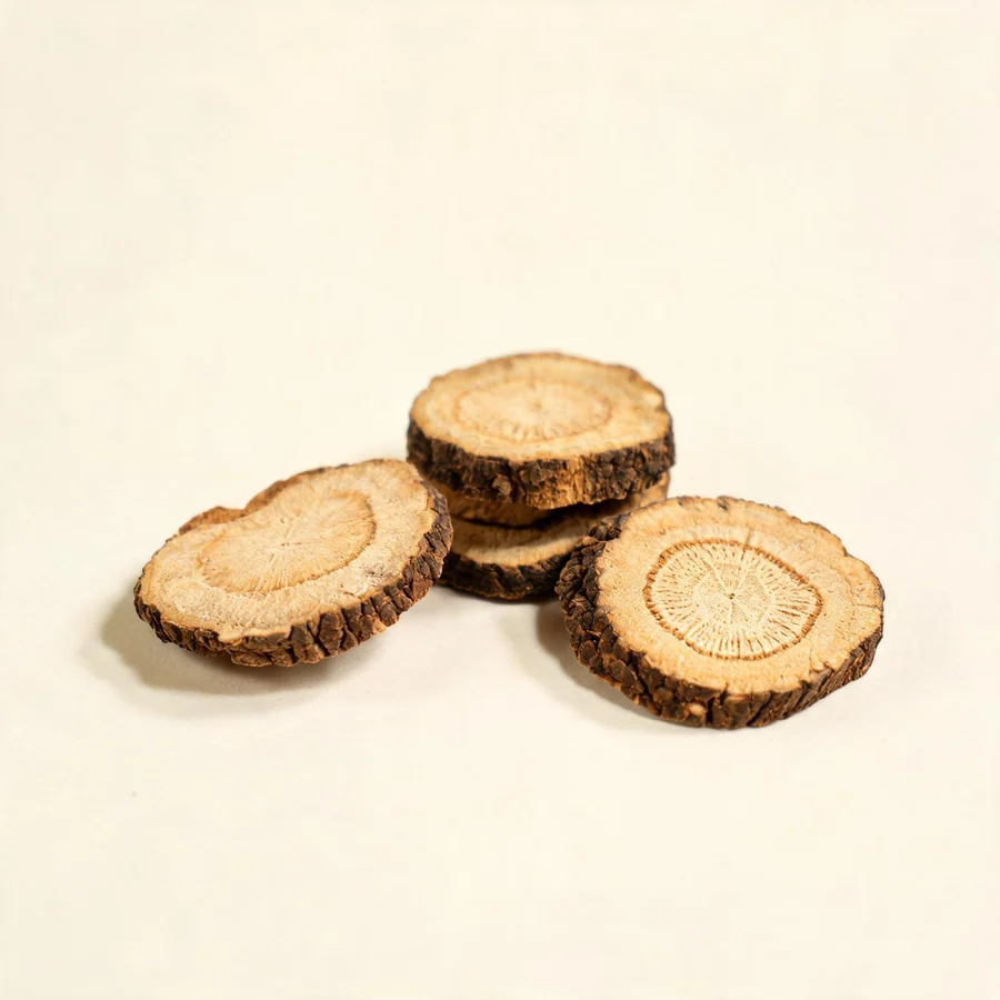 Dried Rou Cong Rong stem arranged in a shallow bowl